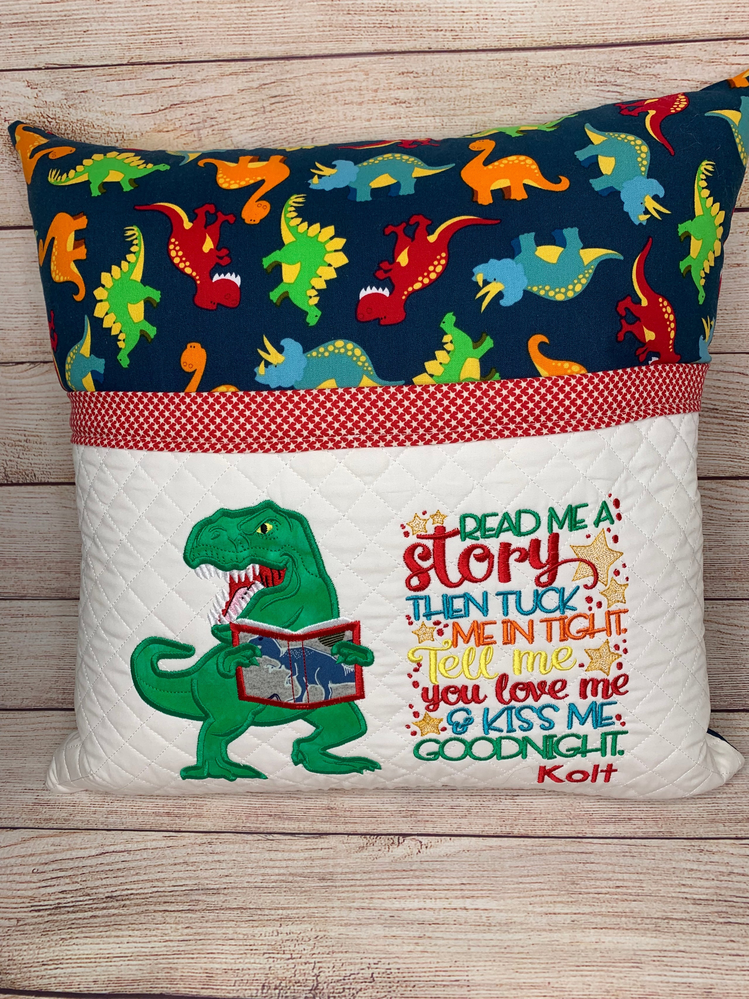 Reading Pillow Dino